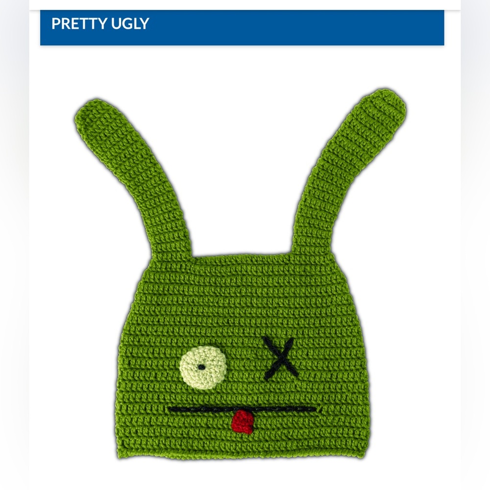 UGLY DOLL Ox Green Knit Baby Boy Hat! Sun-Min Kim & David Horvath. Unisex